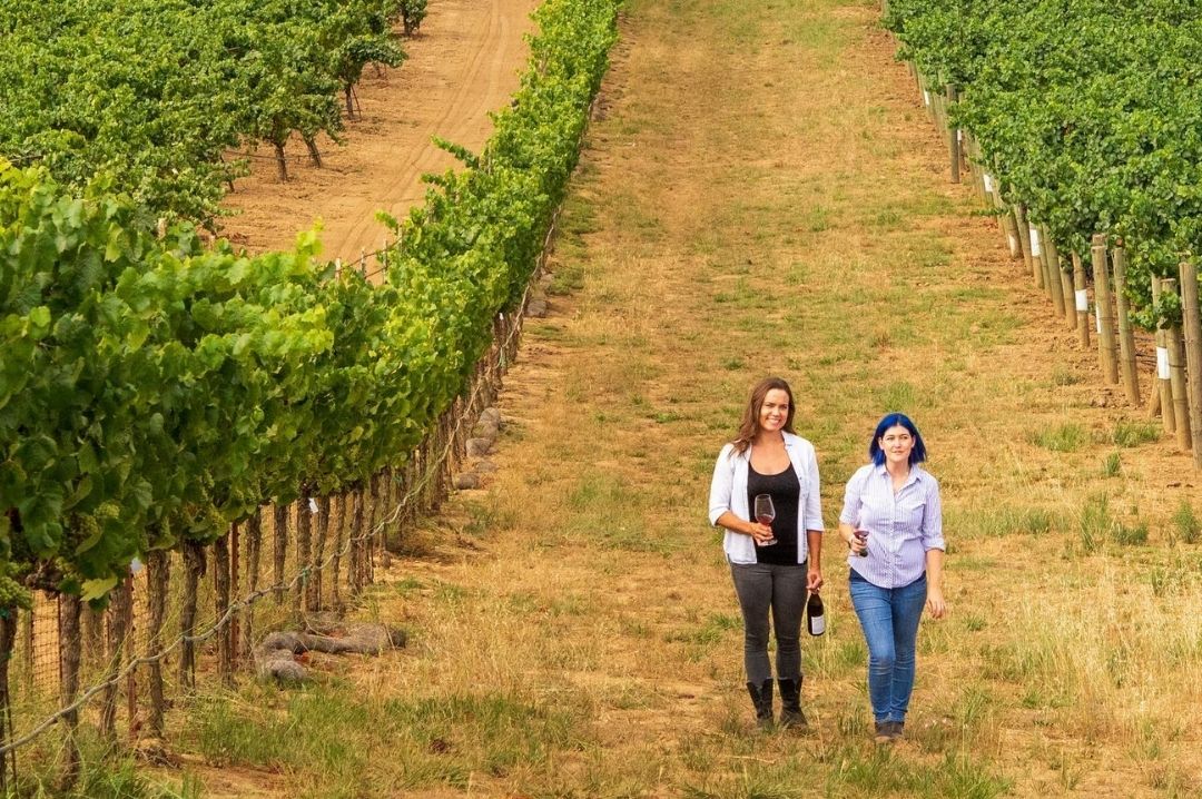 Natalie and Shaina at the Vineyards Natalie and Shania at the vineyards